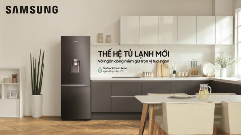 Tủ lạnh Samsung là một lựa chọn phổ biến, thiết kế trang nhã và giá thành phải chăng