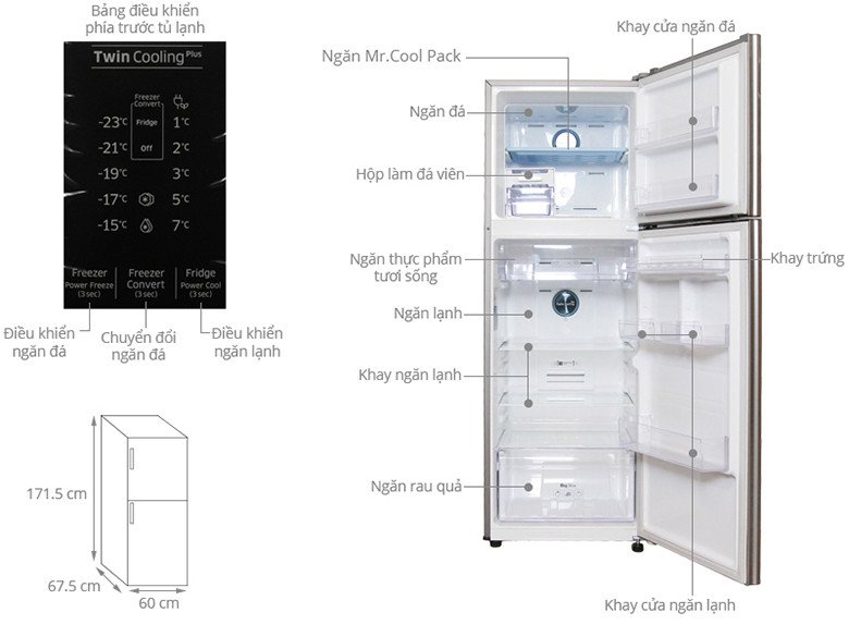 tủ lạnh Samsung RT32K5532S8/SV toàn cảnh