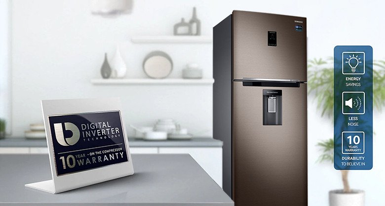Tủ lạnh Samsung RT38K5982DX/SV tích hợp công nghệ Inverter tiết kiệm năng lượng