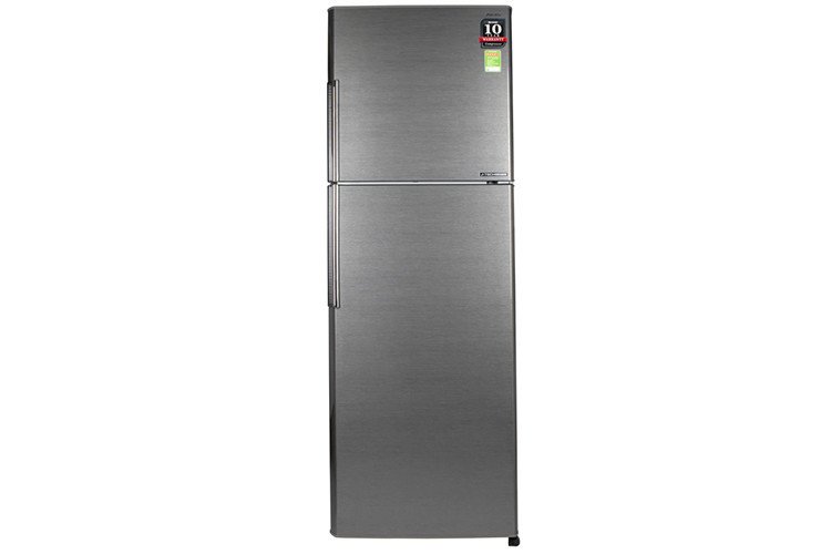 Tủ lạnh Sharp SJ-X346E-DS 2 cánh dung tích 315 lít với lớp vỏ tĩnh điện màu xám, dễ dàng vệ sinh và chống bám bẩn