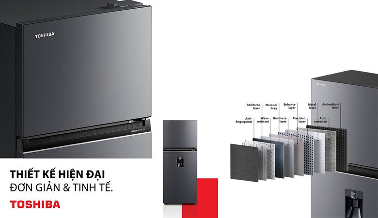 Tủ lạnh Toshiba Inverter 249 lít GR-RT325WE-PMV(06)-MG với công nghệ Origin Inverter và ngăn đông mềm