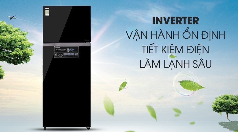 Tủ lạnh Toshiba Inverter hoạt động êm ái, bền bỉ với chế độ Eco tiết kiệm điện