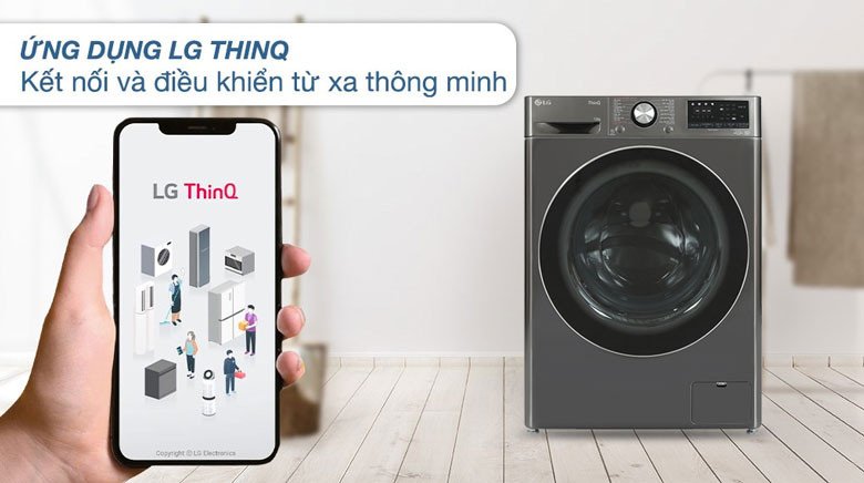 ứng dụng LG ThinQ điều khiển máy giặt thông minh FV1412S3B