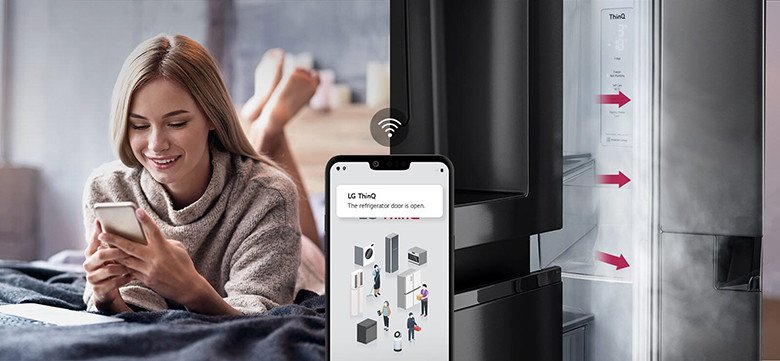 Ứng dụng LG ThinQ điều khiển tủ lạnh LG GR-D257JS thông minh