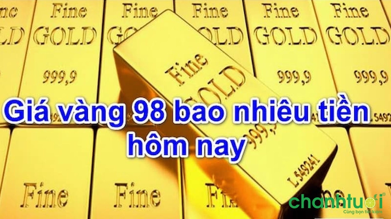 Biểu đồ so sánh giá vàng 98