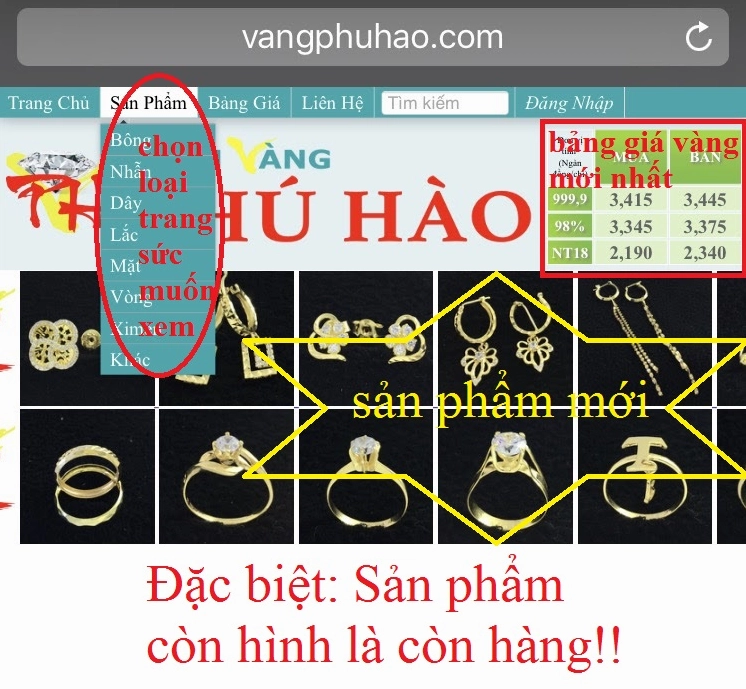 Cửa hàng vàng tại Bến Tre