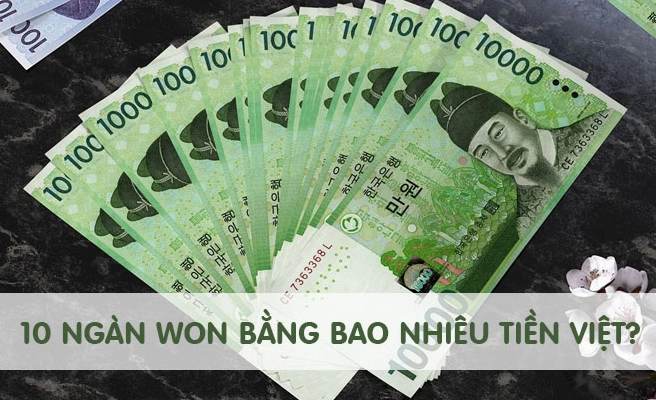 Hình ảnh minh họa 10000 won bằng bao nhiêu tiền việt