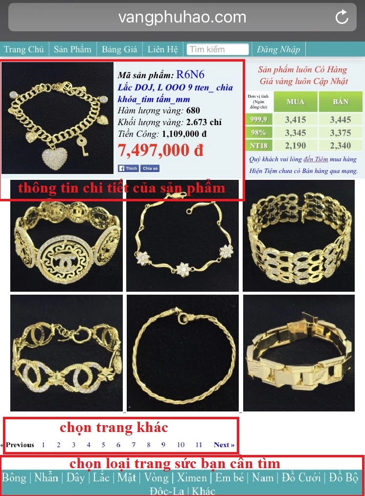 Người dân xem giá vàng
