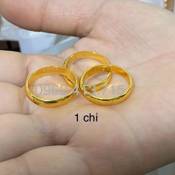 Nhẫn vàng trơn 1 chỉ kiểu dáng đơn giản
